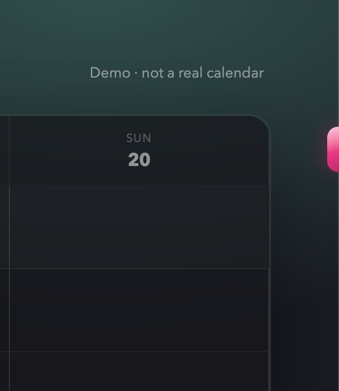 Nova as a small mark on the desktop, no avatar